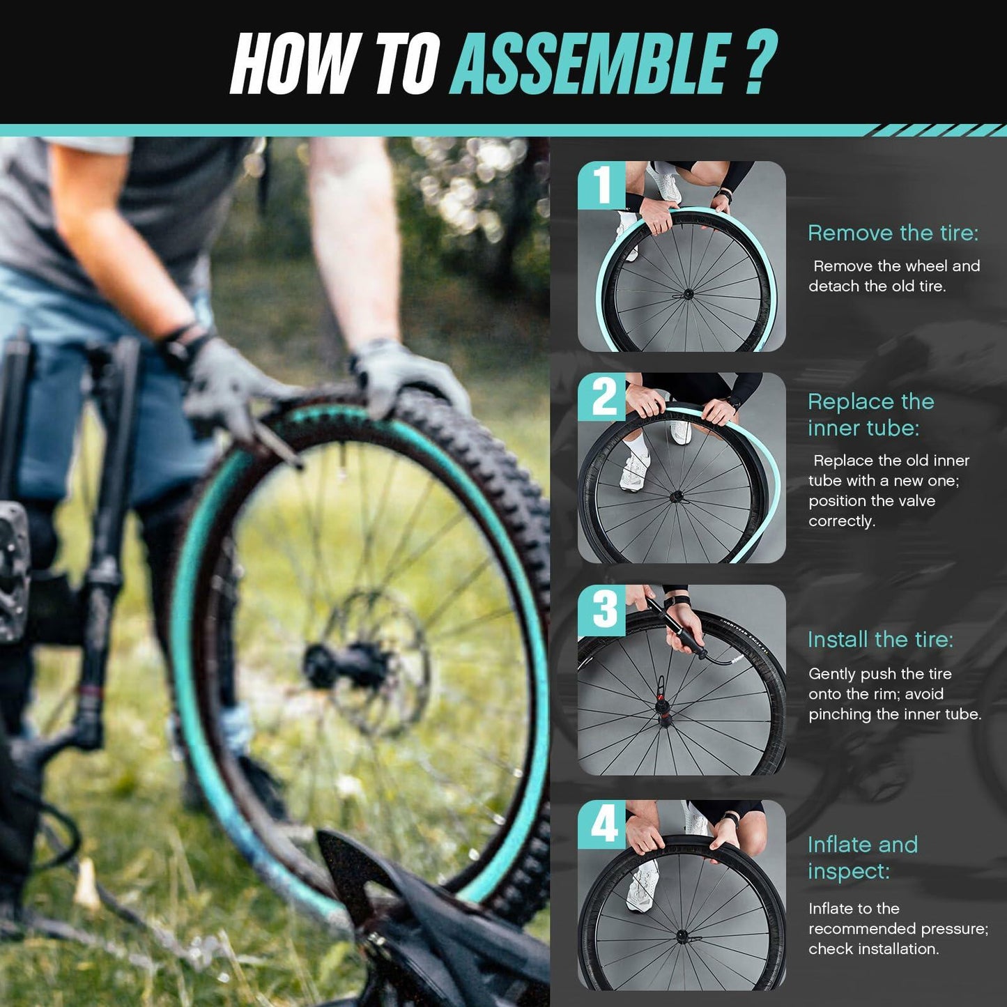 SPINGO 2-Pack TPU Inner Tubes 700C/MTB26/27.5/29in Presta Valve 48mm