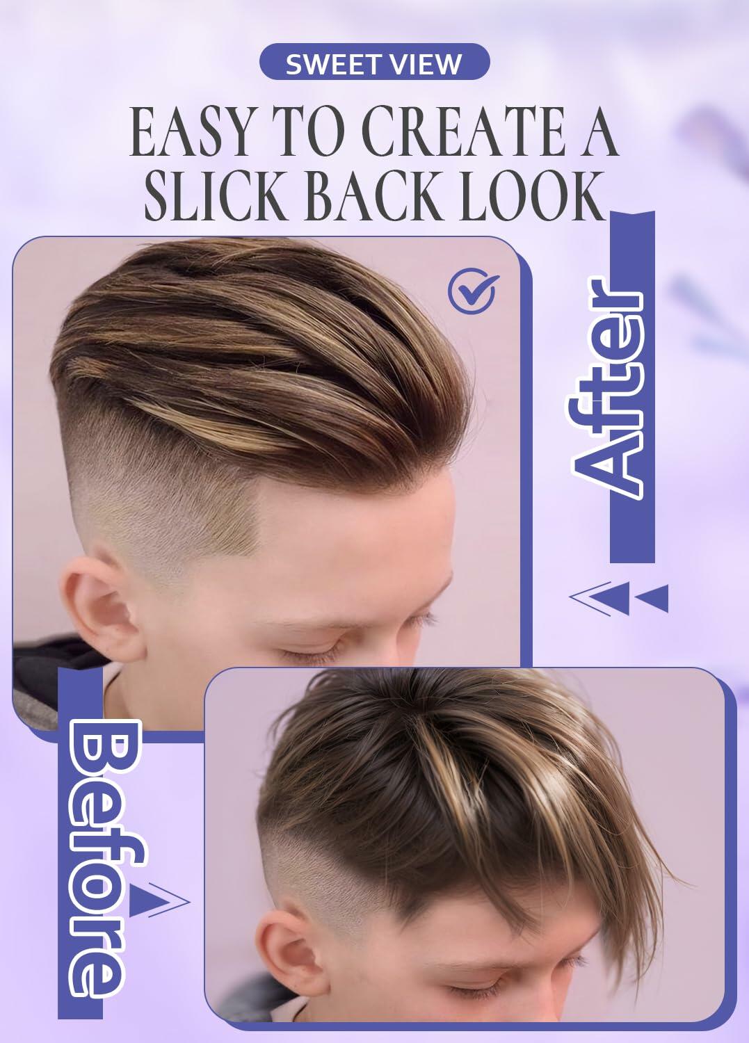 SWEET VIEW Hair Wax Stick & Brush Lavender Scent Hair Tamer Pomade Kids