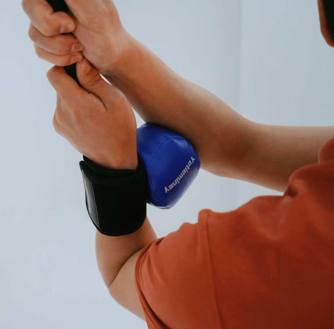 Yotieminey Golf Swing Trainer Aid Set Wrist Strap Training Ball Blue White Black