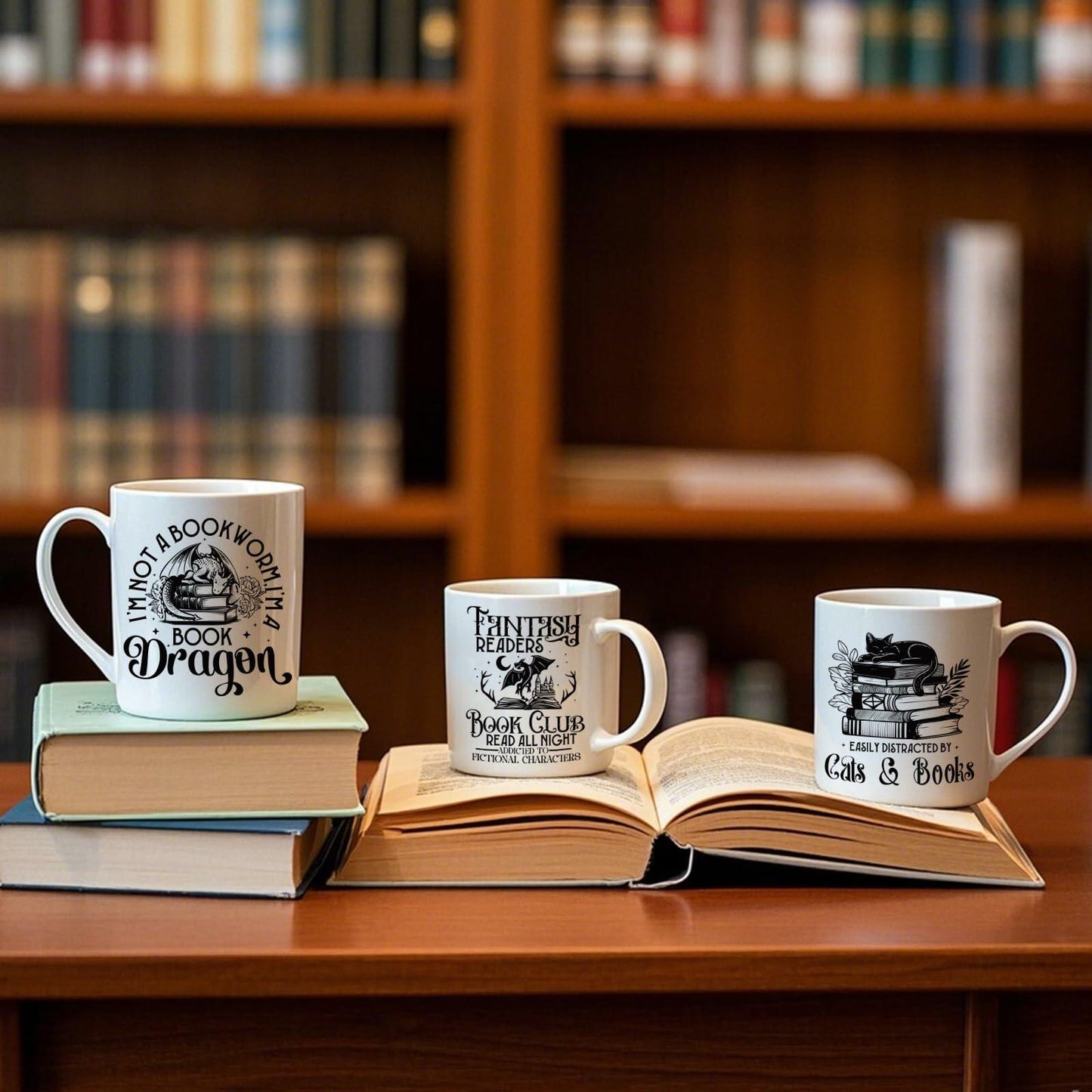 AFRITEE UV DTF Cup Wraps 20 Sheets 16-20oz Tumbler Black Cat Hippo Dog