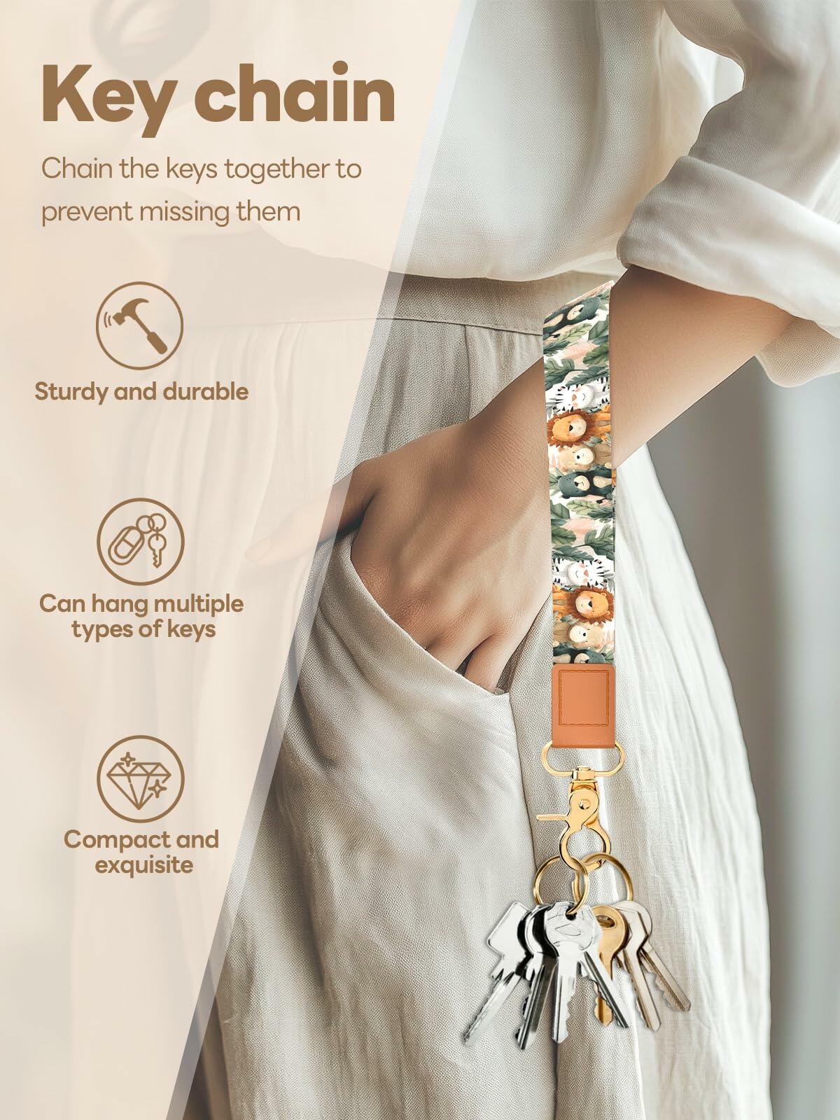 Handlein Wristlet Keychain Key Holder Lanyard for Keys Slash Size Large