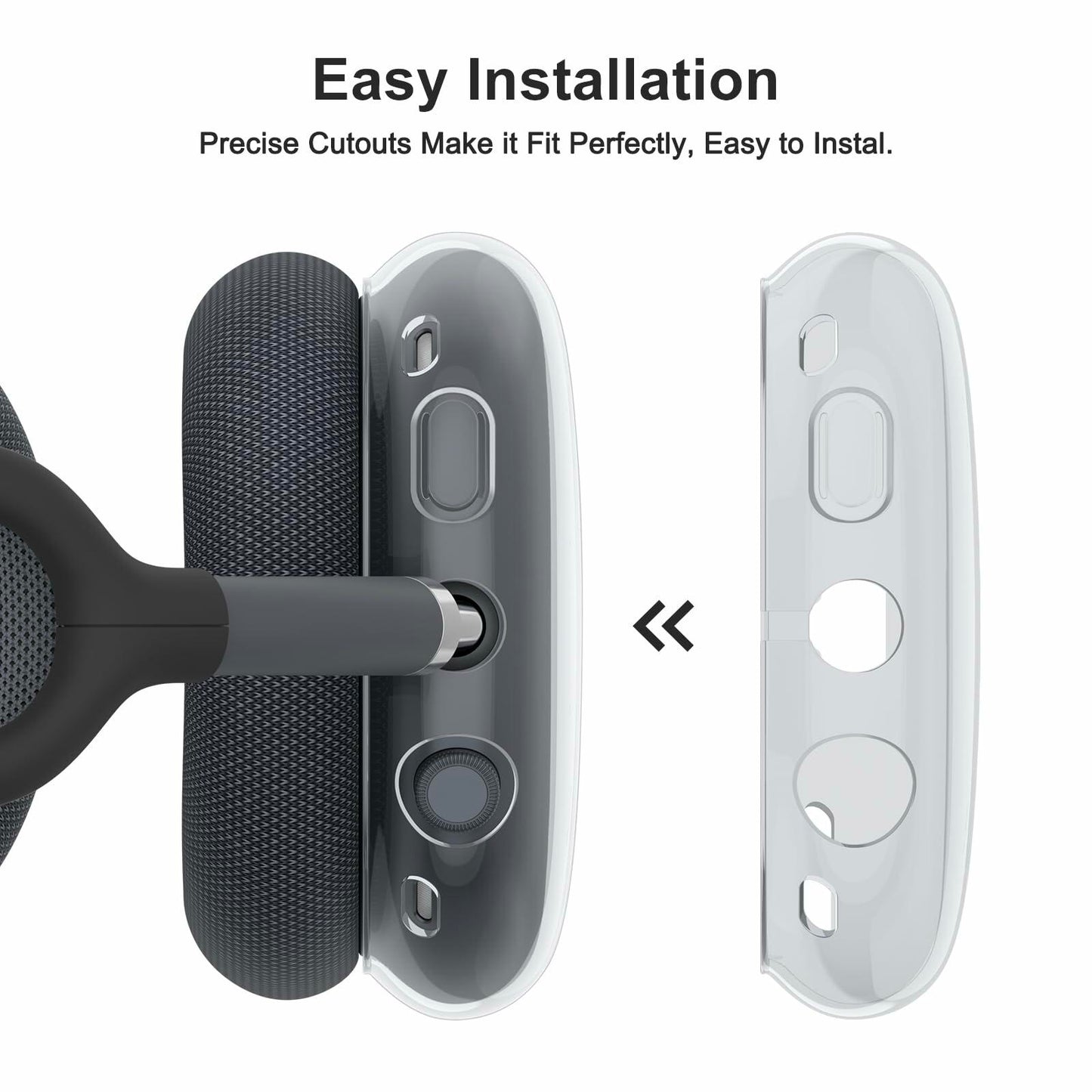 Vanjua AirPods Max Case Cover 3-in-1 Silicone Clear Cactus Color 2024/2020