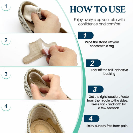 mickee Gel Heel Cushion Pads Inserts for Men Women One Size Shoes 3 Pairs