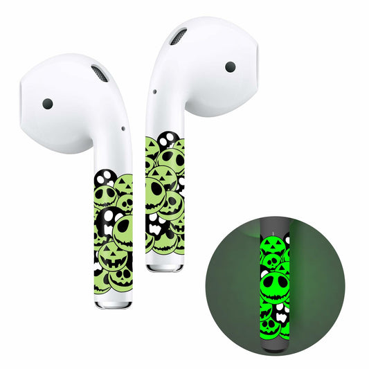 ROCKMAX Luminous AirPods Skins 2nd Gen Skull 237 Glow Sticker Wraps