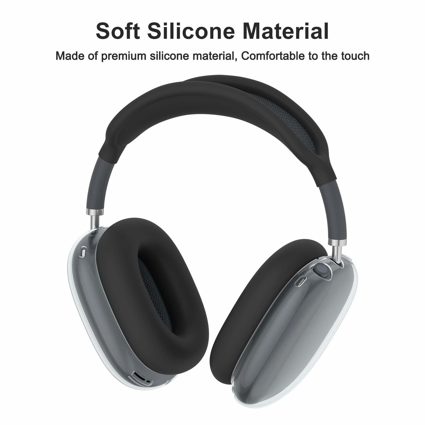 Vanjua AirPods Max Case Cover 3-in-1 Silicone Clear Cactus Color 2024/2020