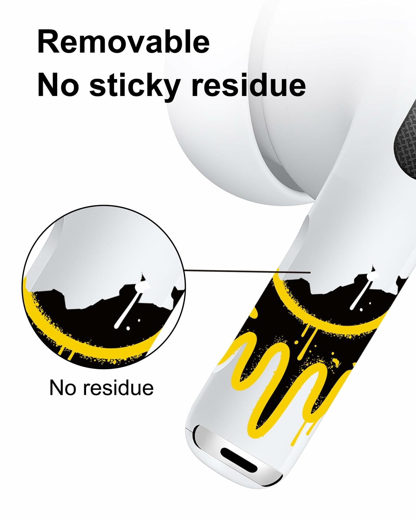 ROCKMAX Luminous AirPods Skins 2nd Gen Skull 237 Glow Sticker Wraps