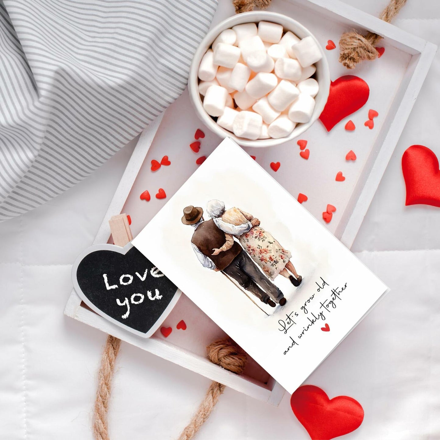 Pawzity Anniversary Birthday Card for Couple 5.3x8in with Envelope Color04