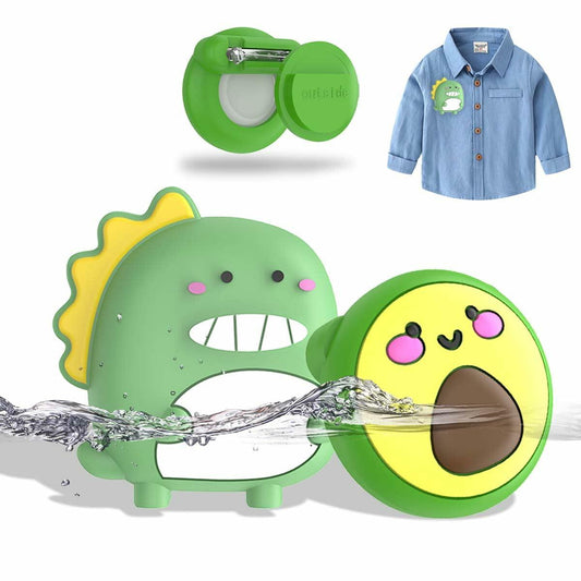 BIQIRE 2-Pack Airtag Pin Holder Kids Waterproof Case Avocado & Dinosaur