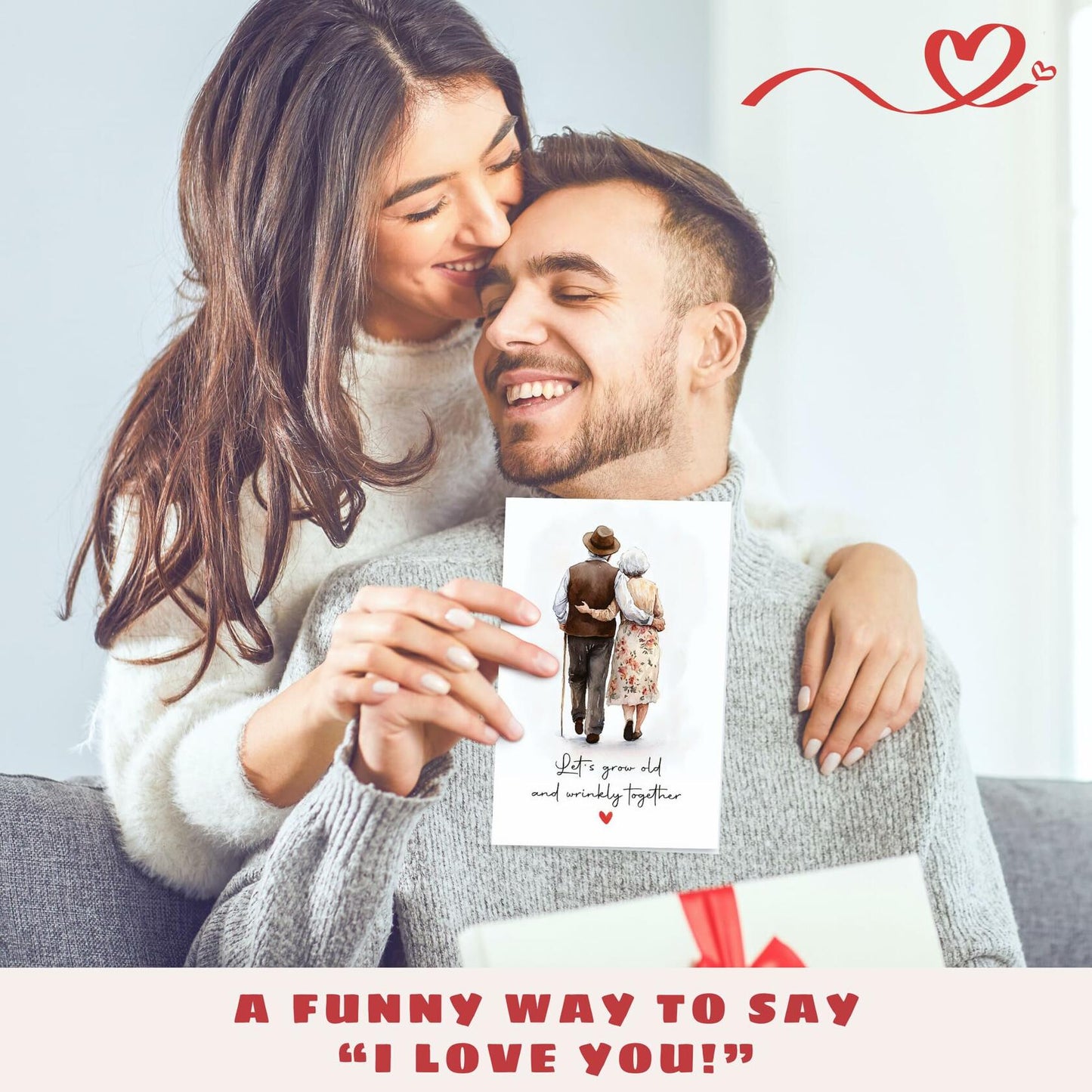 Pawzity Anniversary Birthday Card for Couple 5.3x8in with Envelope Color04