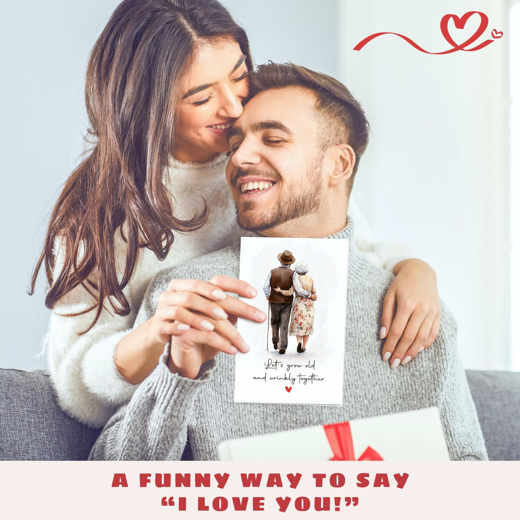 Pawzity Anniversary Birthday Card for Couple 5.3x8in with Envelope Color04
