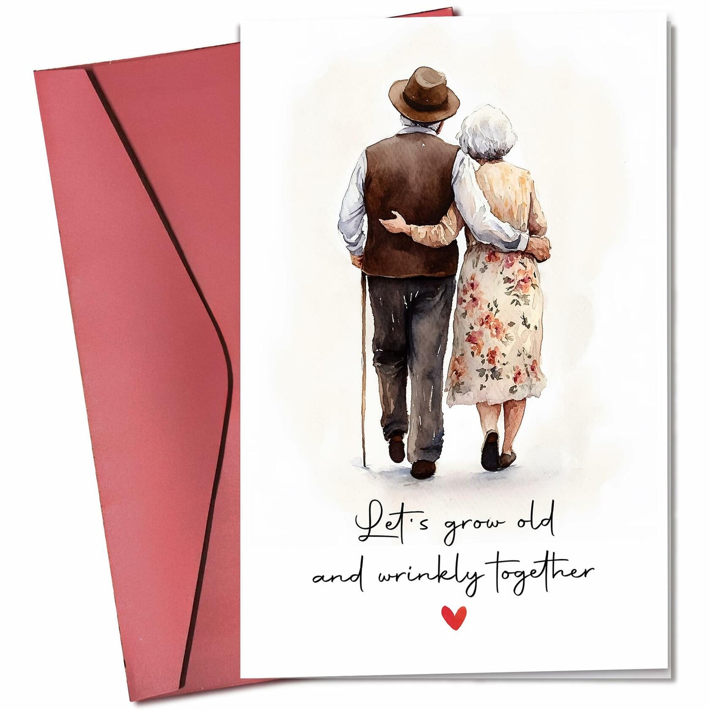 Pawzity Anniversary Birthday Card for Couple 5.3x8in with Envelope Color04
