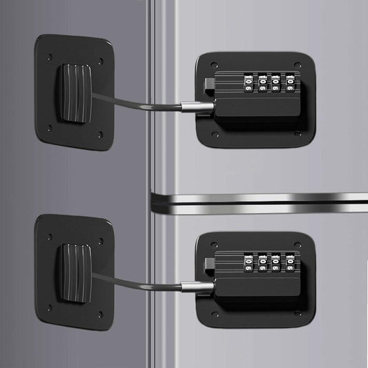 KIZZHISI Fridge Lock 2 Pack Child Safety Cabinet Lock Black 3M Adhesive