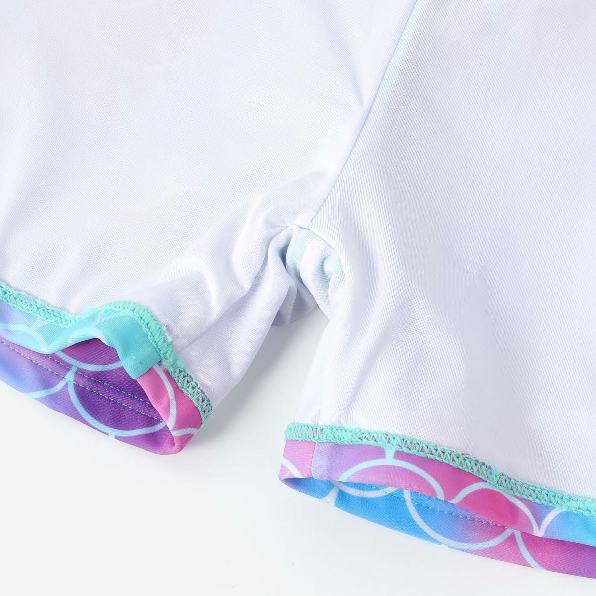 PATPAT Girls 2-Piece Tankini Swimsuit Set Light Green Fish Mermaid Size 6-7