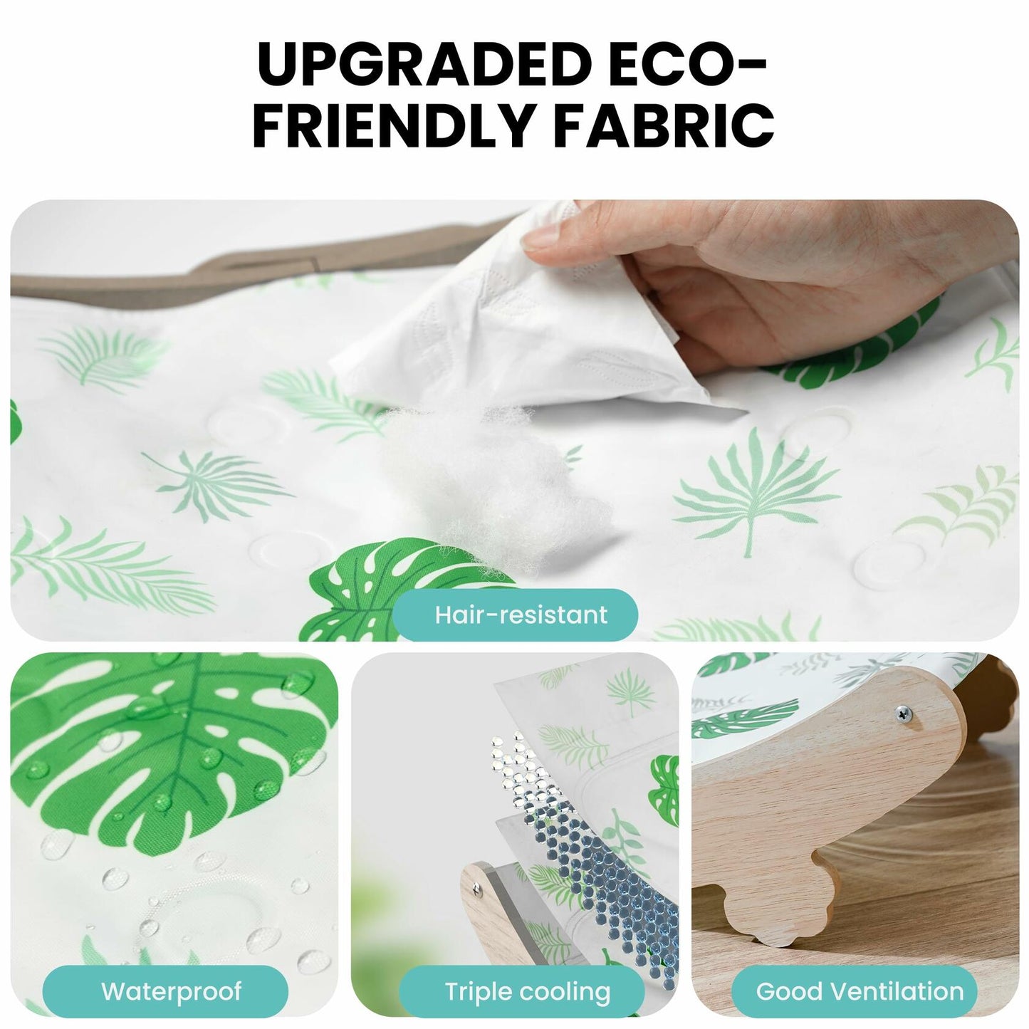 [Like New] HiPetpy Cooling Cat Hammock Chair with Water Mat Grey Large