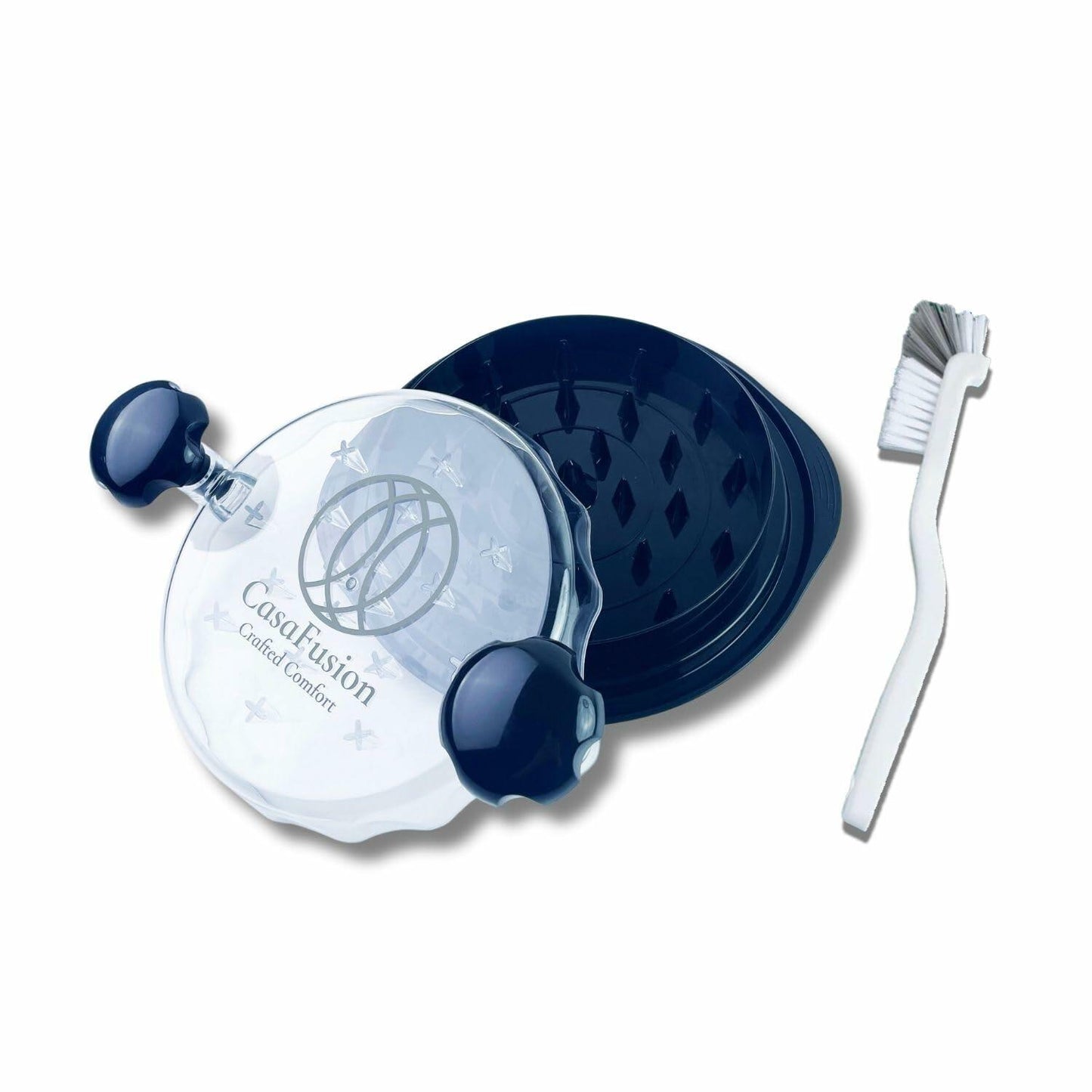 [Like New] CasaFusion Chicken Shredder with Cleaning Brush, Transparent Lid, Anti-Slip Base