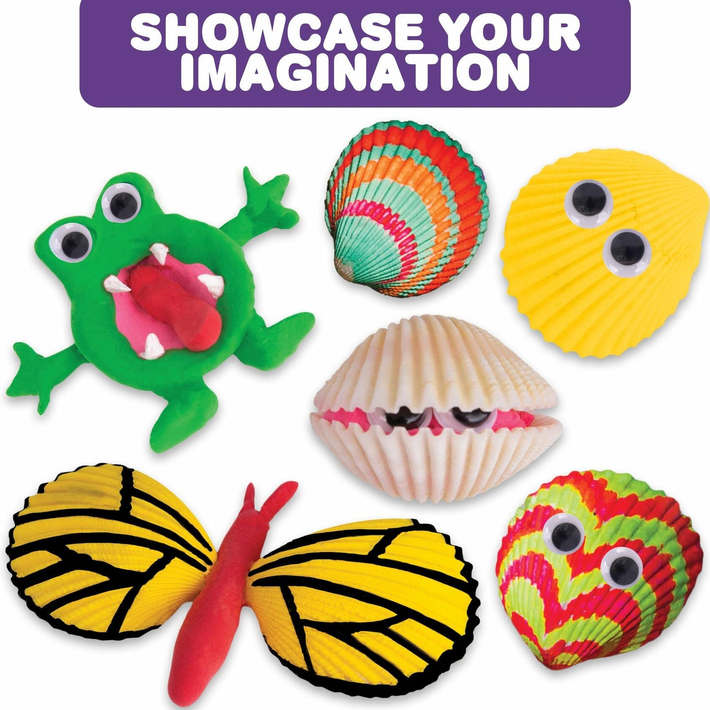 ArtCreativity Shell Painting Kit Kids Craft Supplies Creative Fun Ages 3+