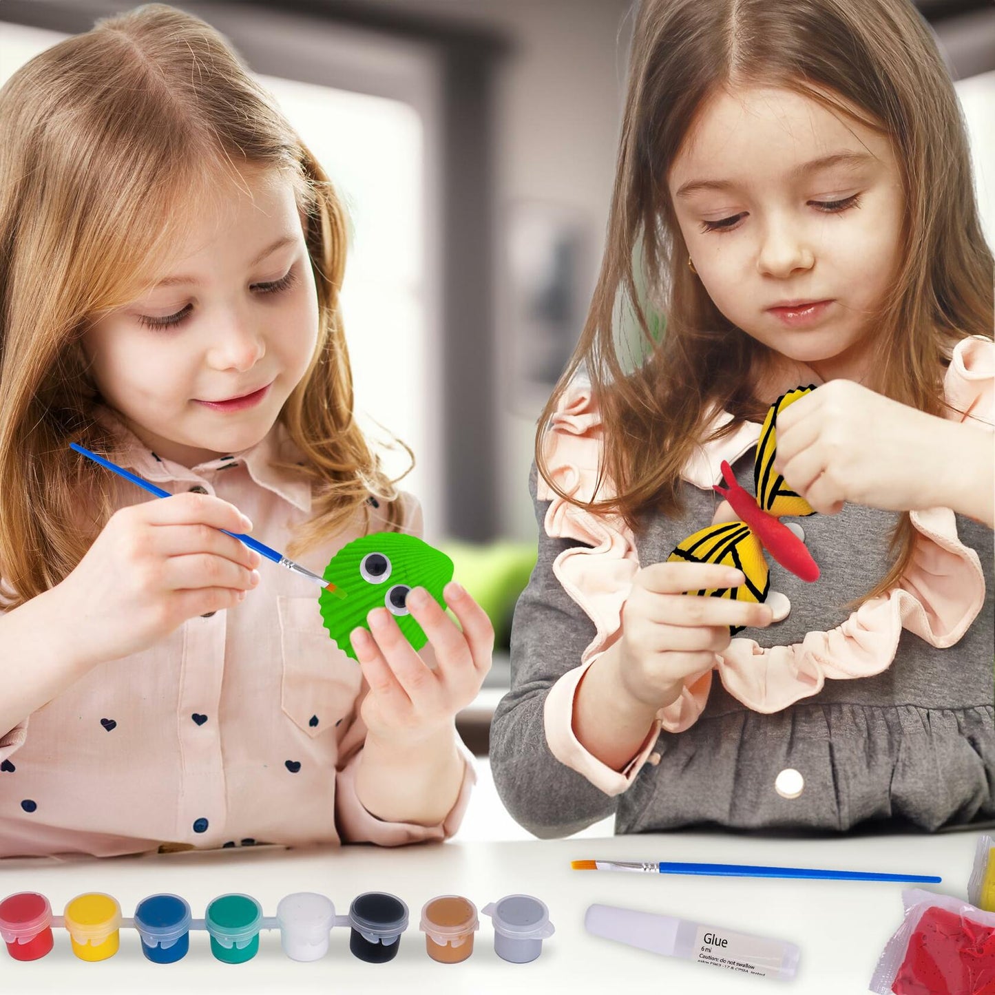 ArtCreativity Shell Painting Kit Kids Craft Supplies Creative Fun Ages 3+