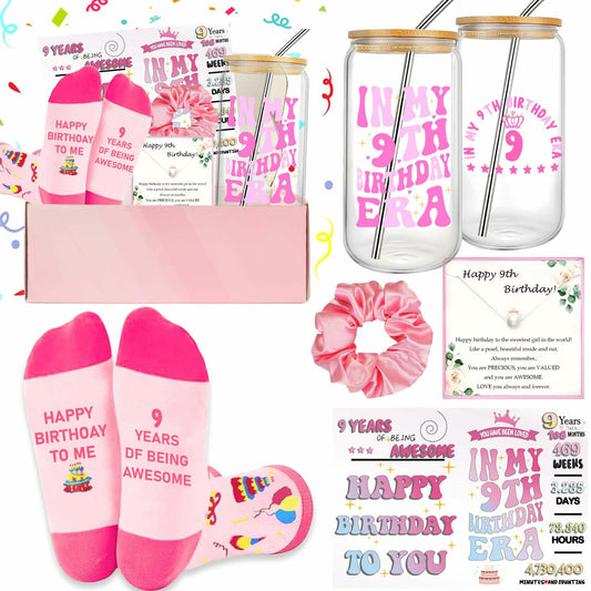 FUVLIFE 7 Year Old Girl Birthday Gifts Glass Decorations Theme 7 Size M 7