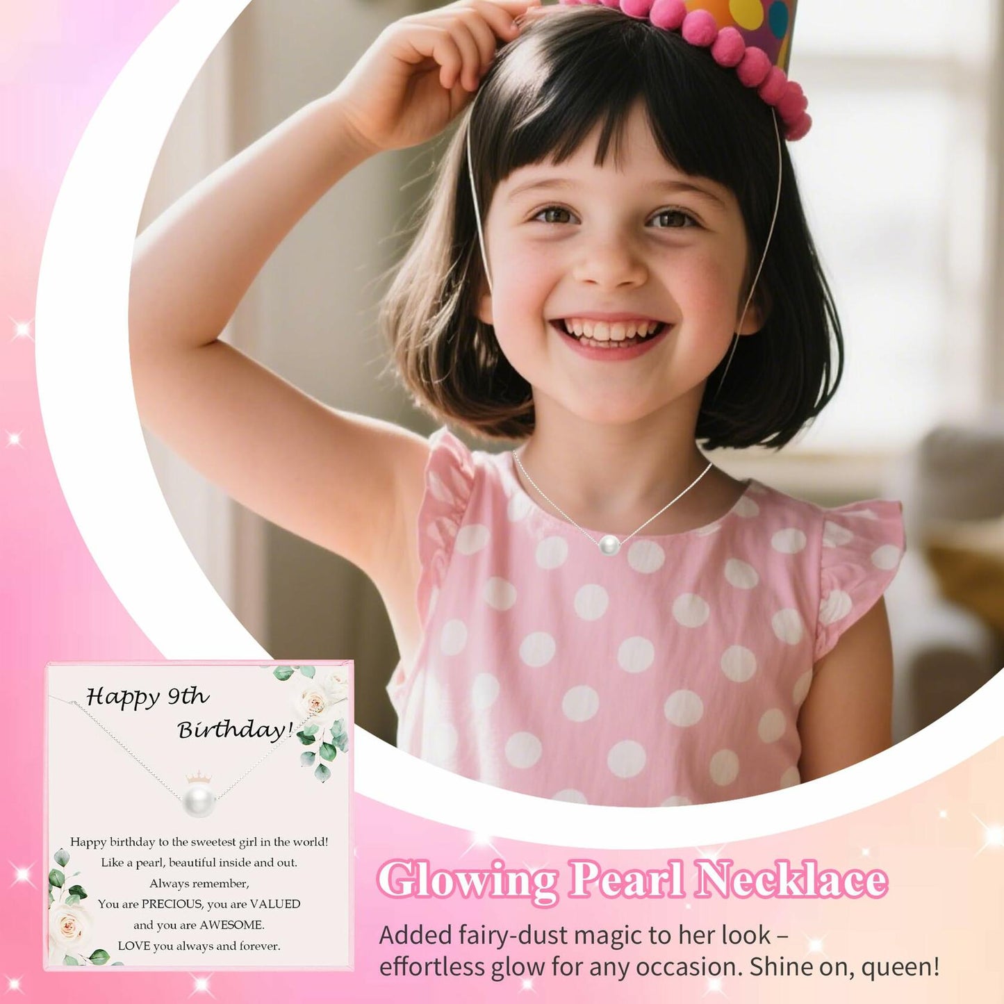 FUVLIFE 7 Year Old Girl Birthday Gifts Glass Decorations Theme 7 Size M 7