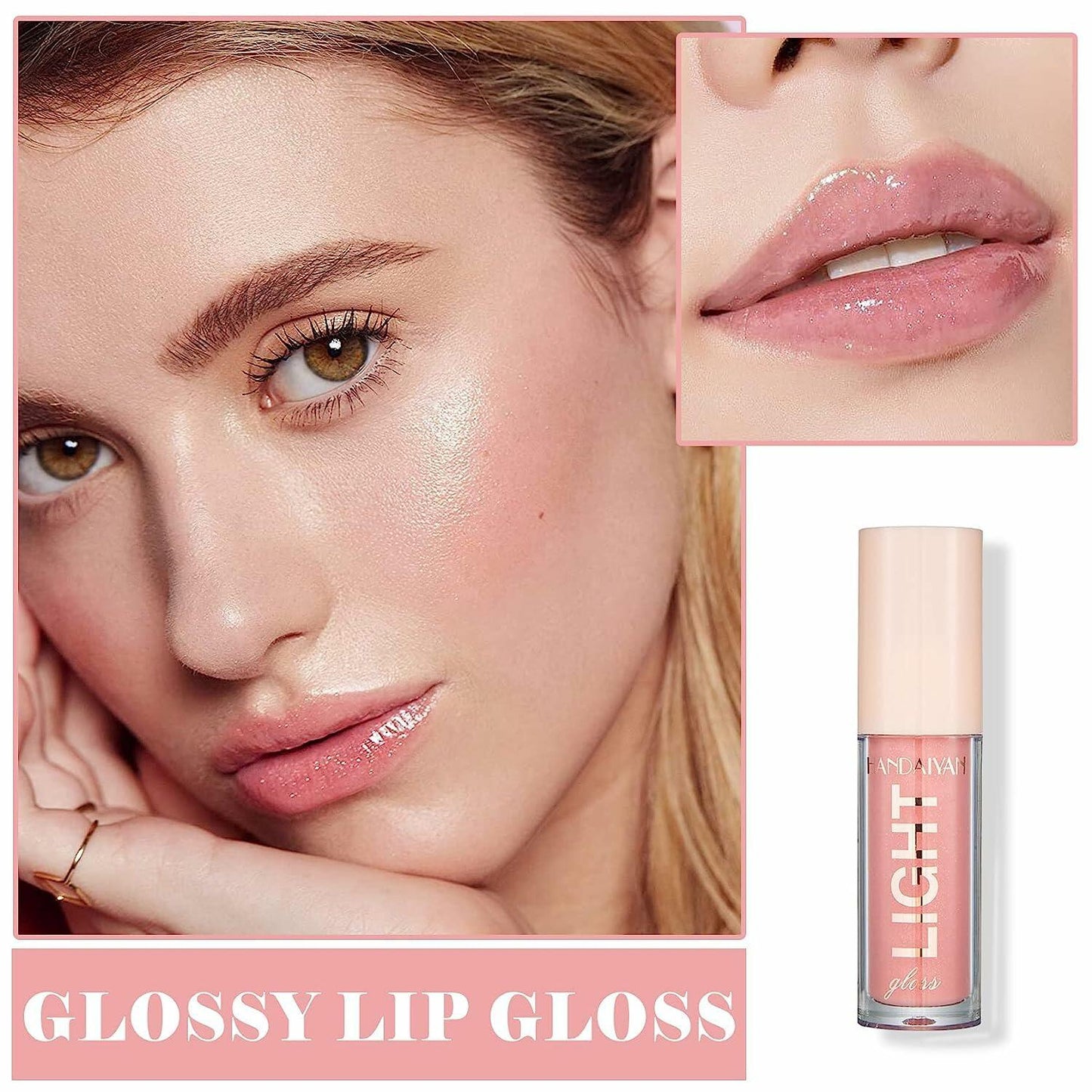 MAEPEOR Moisturizing Lip Gloss Set 6PCS Neutral Nude Hydrating 1 Fl Oz