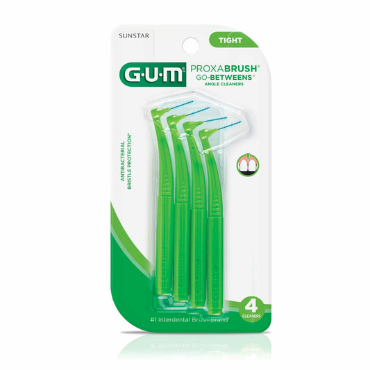 GUM Proxabrush Go-Betweens Angled Soft Interdental Brushes 4 Count Green