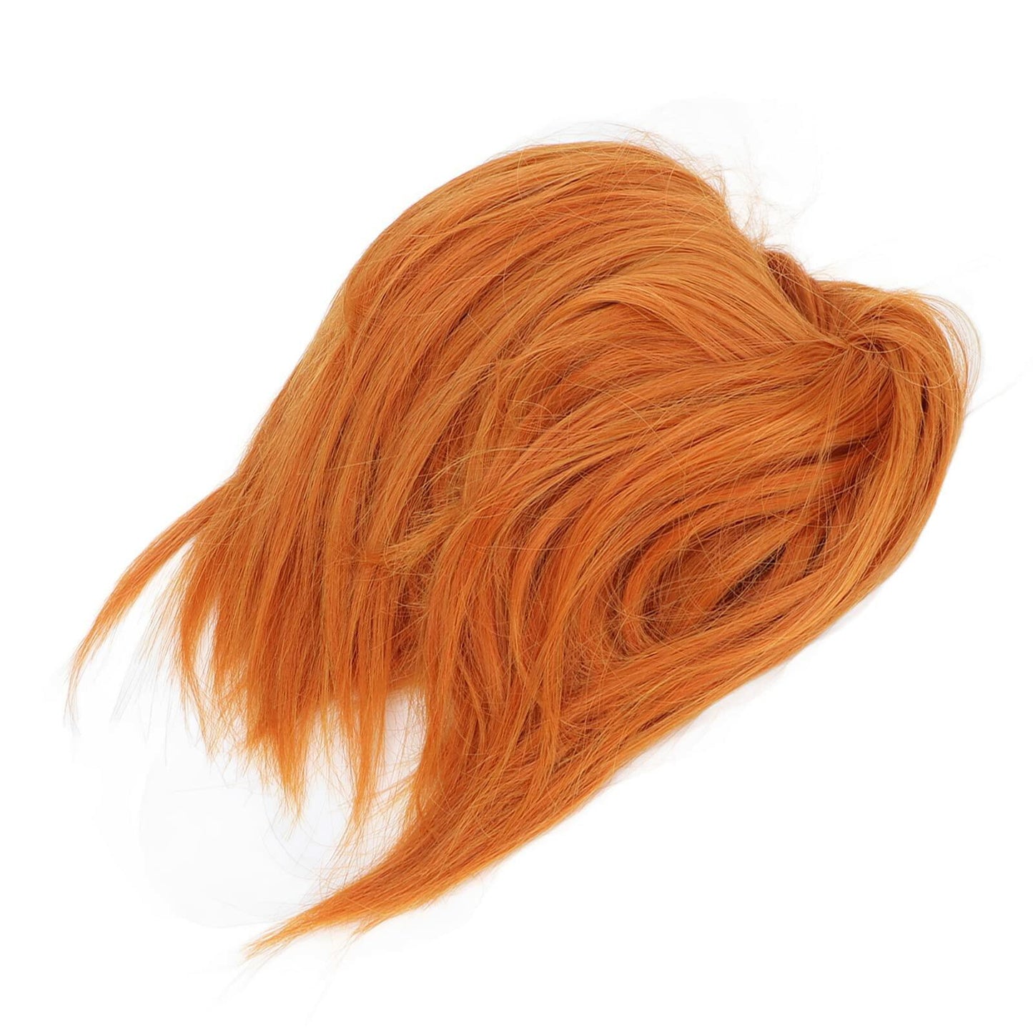 Sonew Messy Bun Hair Piece Ponytail Tousled Updo Soft High Elastic Orange