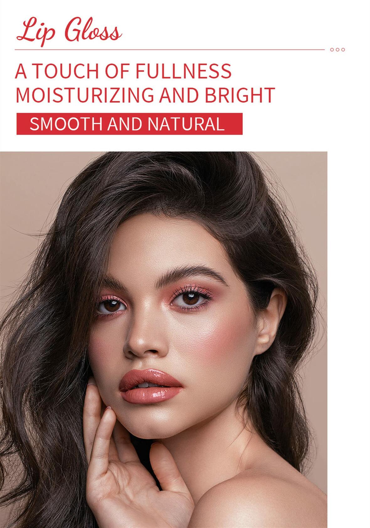 MAEPEOR Moisturizing Lip Gloss Set 6PCS Neutral Nude Hydrating 1 Fl Oz