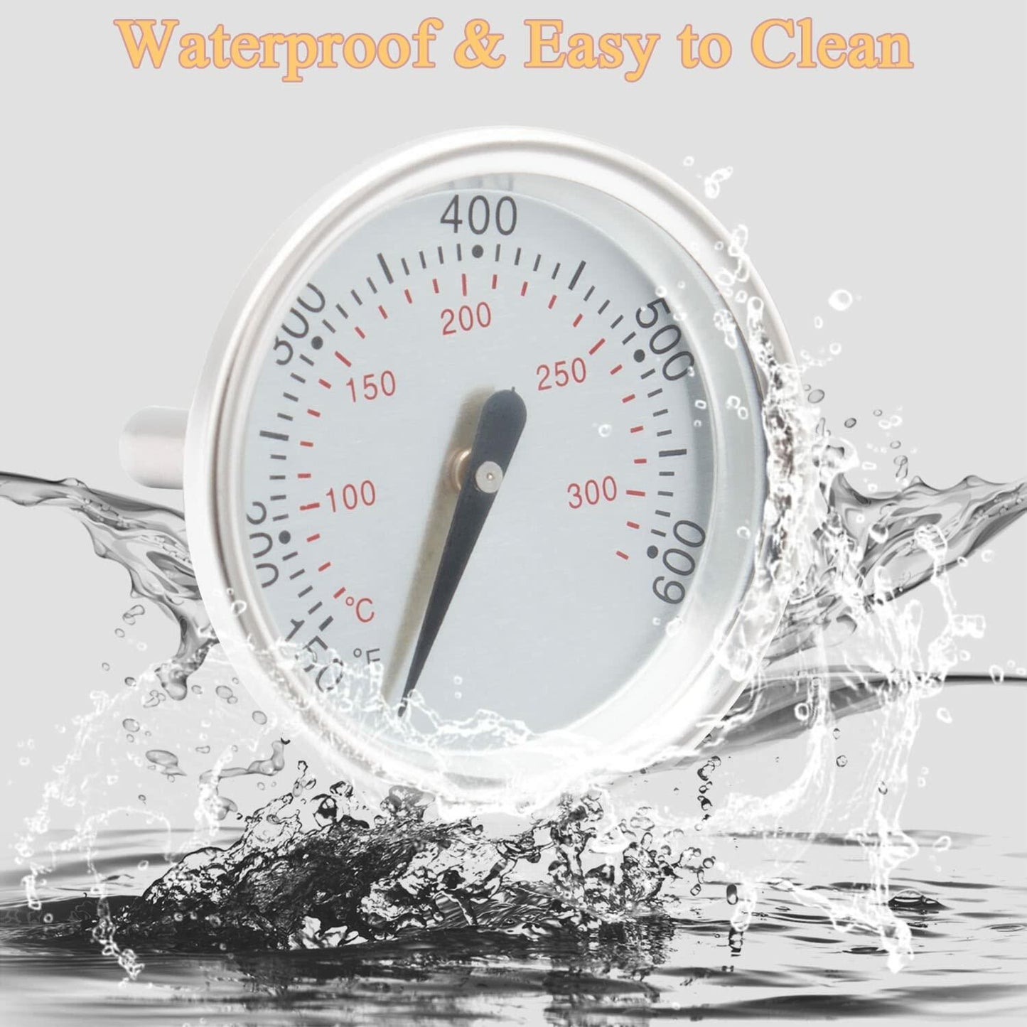 MOASKER Grill Thermometer Gauge Heat Indicator Black for Kenmore Nexgrill