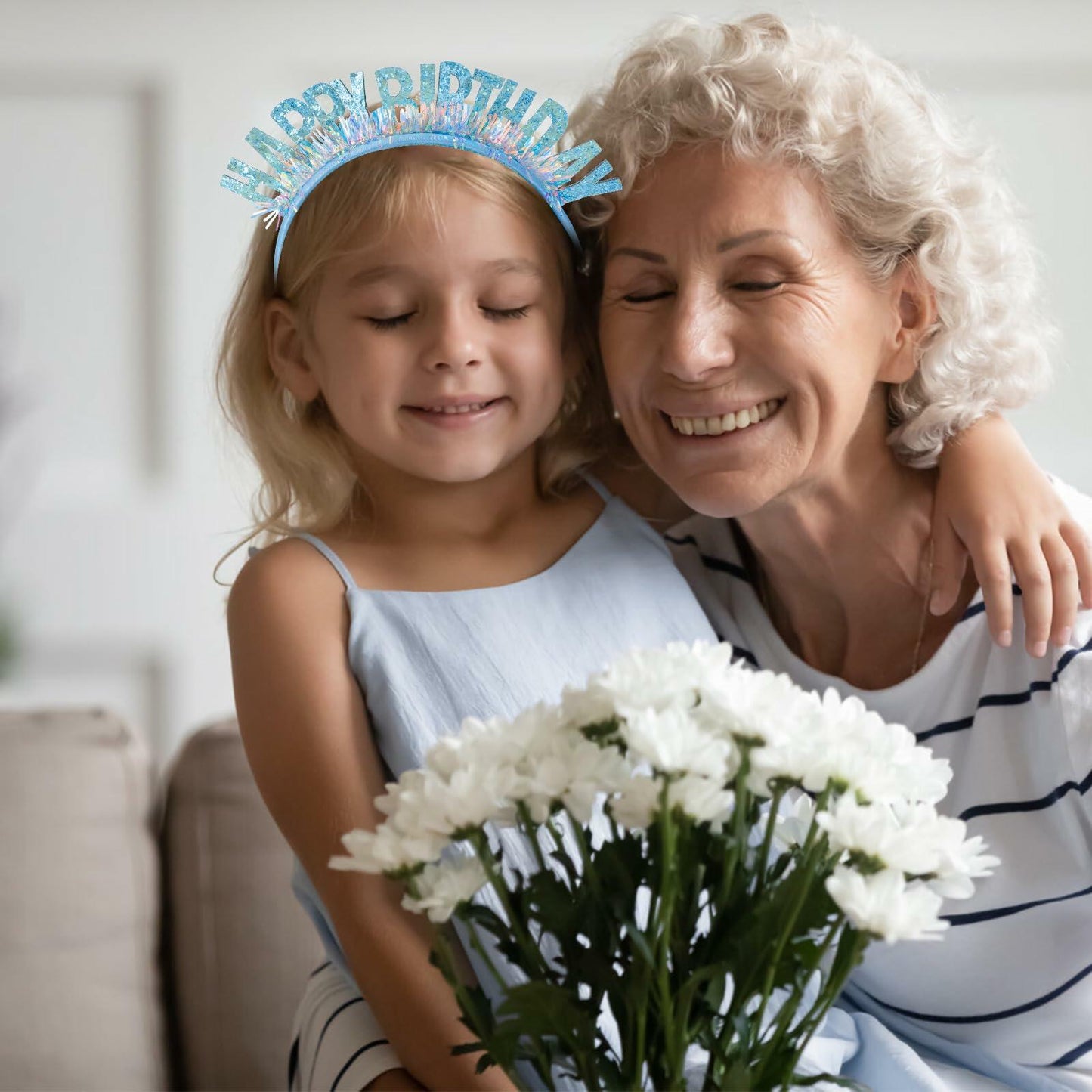 COCIDE Birthday Headbands for Women & Girls Happy Birthday Tiara Party Crown