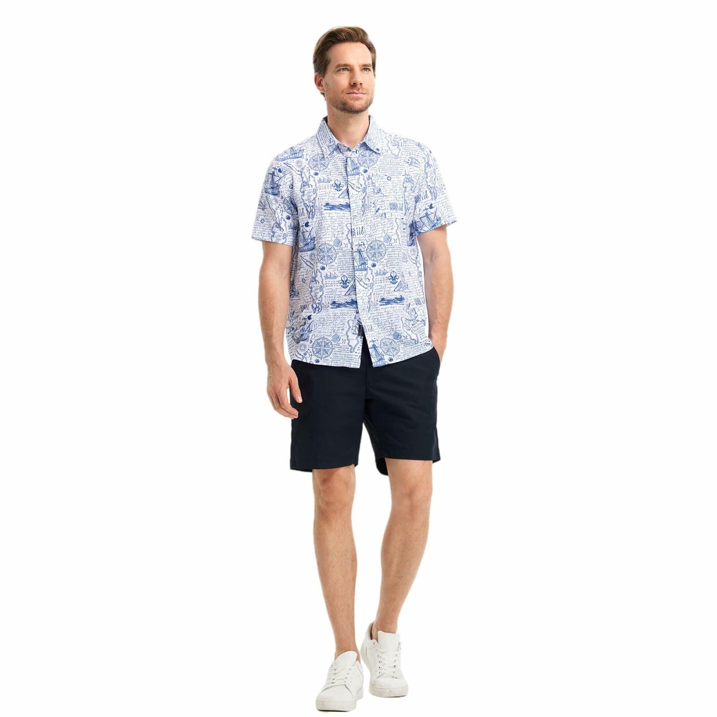M MAELREG Men’s Floral Button Down Shirt Casual Summer Beach Cruise Top