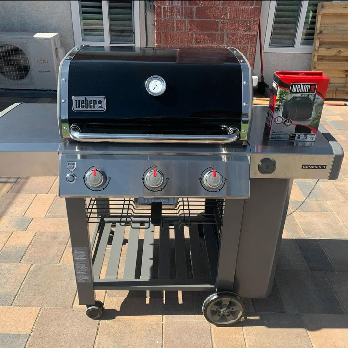 MOASKER Grill Thermometer Gauge Heat Indicator Black for Kenmore Nexgrill