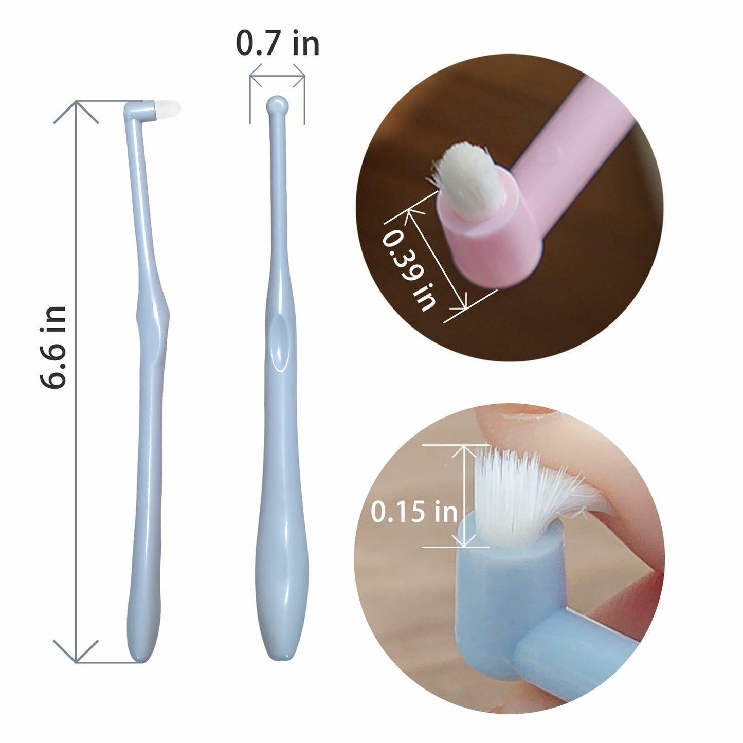 CHICHI PAWS Pet Toothbrush Set 5pcs Soft Bristles with Holder for Dogs Cats