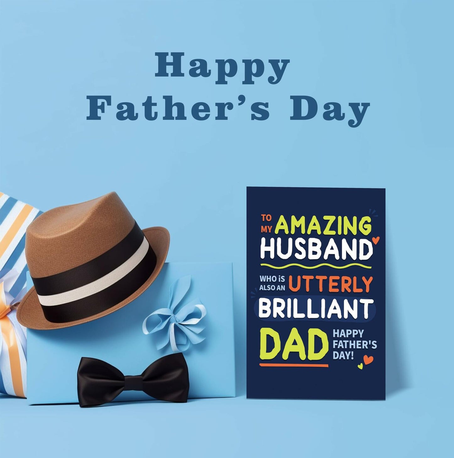 IDU Fathers Day Card for Husband from Wife Emotional Dual Roles ZN167