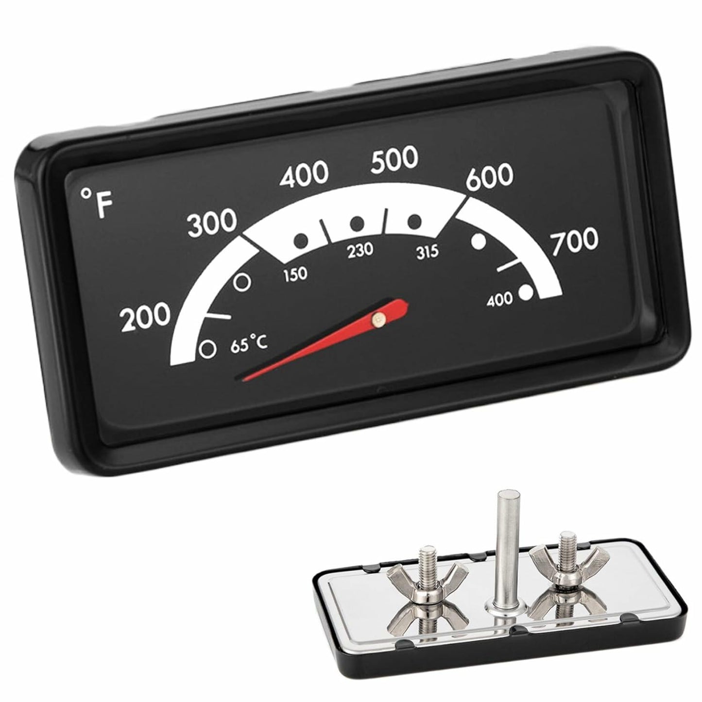 MOASKER Grill Thermometer Gauge Heat Indicator Black for Kenmore Nexgrill