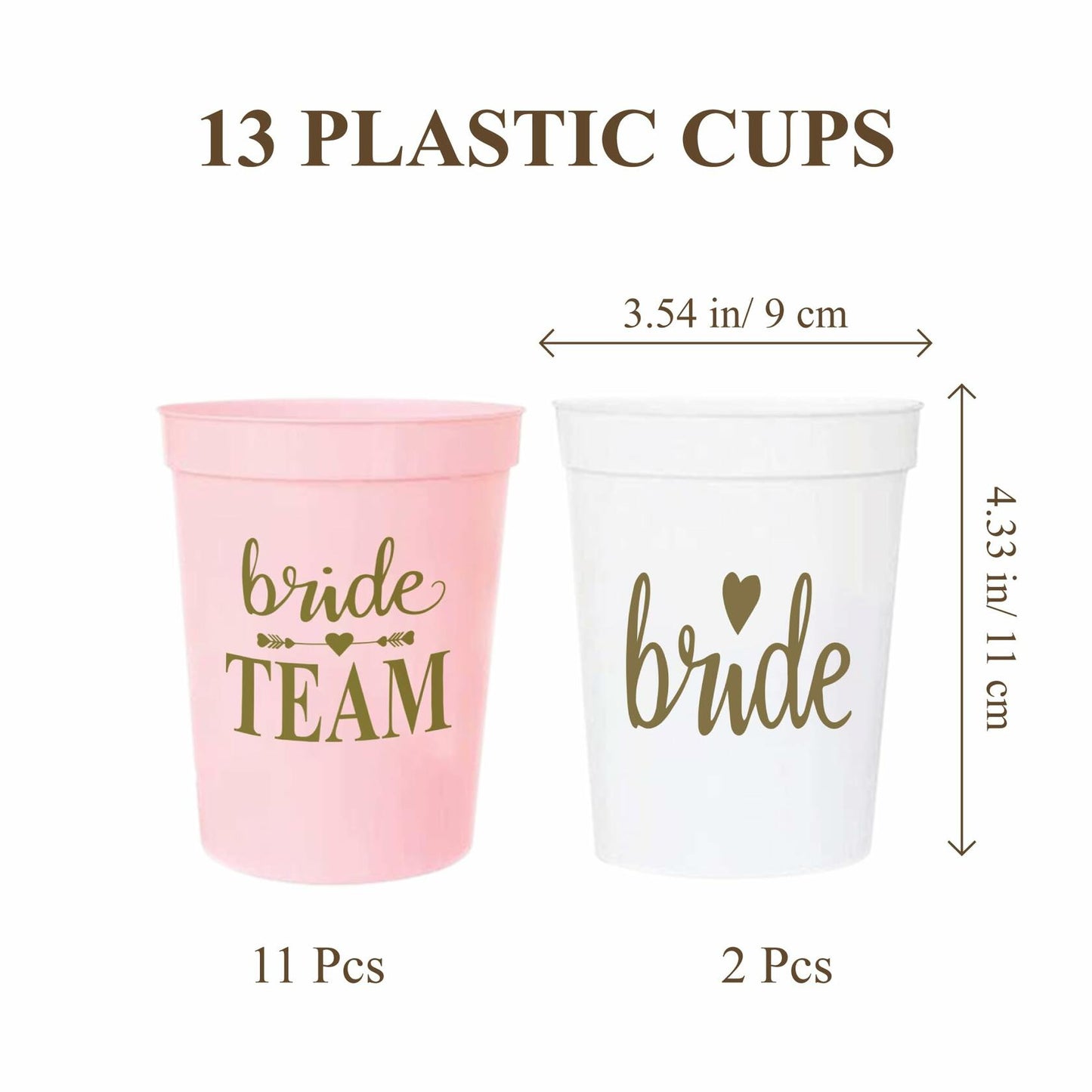 [Like New] LADY&HOME Plastic Party Cups 16oz Reusable 15 Pack White Wedding