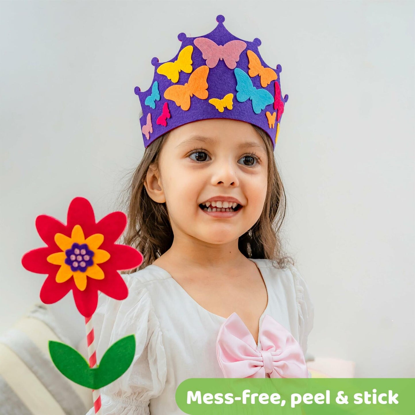 jackinthebox Butterflies Costume Craft Kit 3 Craft Projects Ages 3-5 OPEN BOX