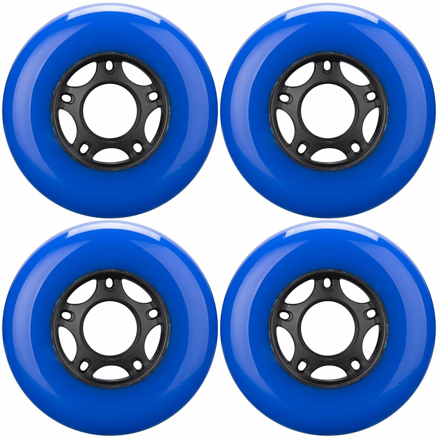 WHEELCOME Inline Skate Wheels 85a Blue 64mm 8-Pack Replacement