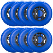 WHEELCOME Inline Skate Wheels 85a Blue 64mm 8-Pack Replacement