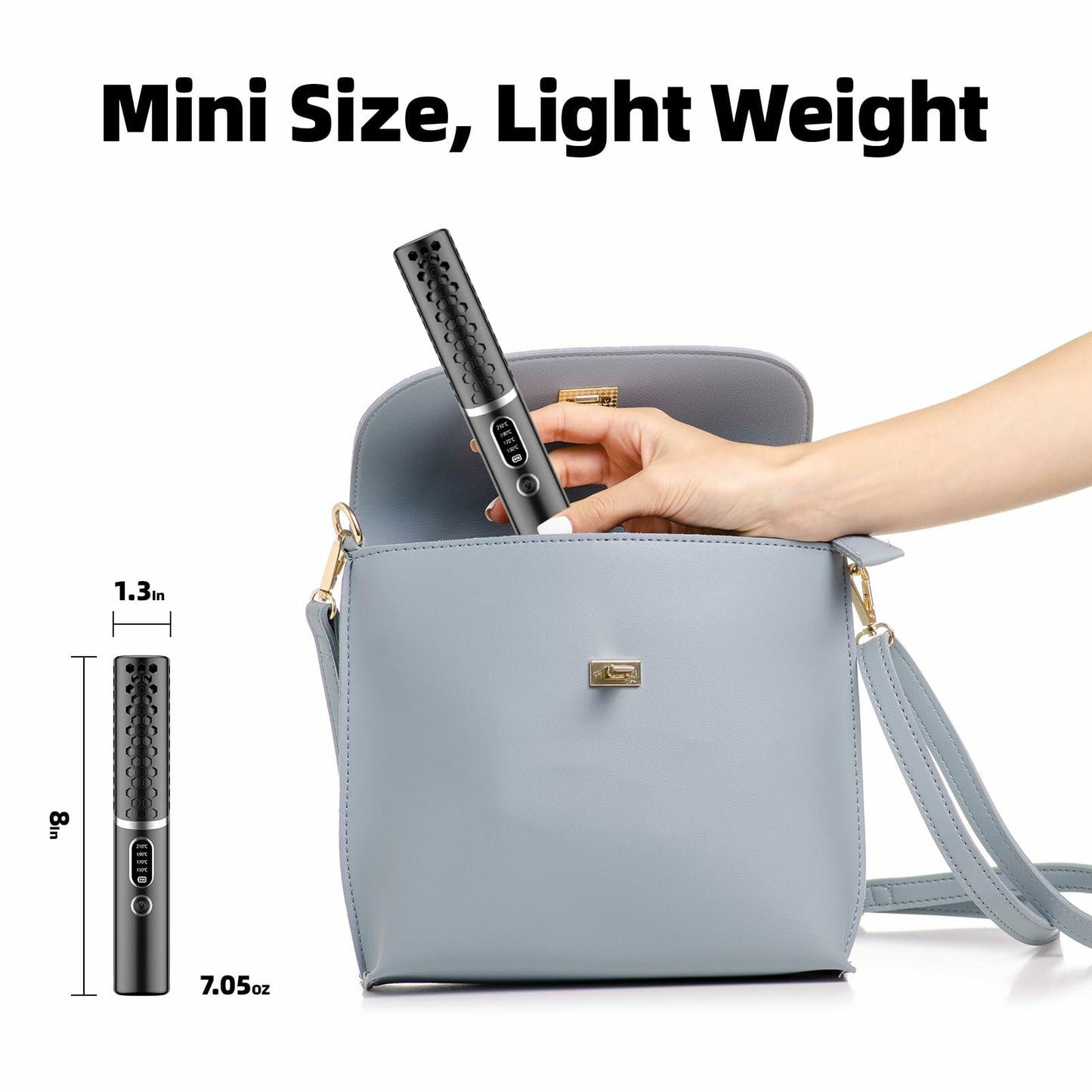 MARSDREAMS Portable HairStraightener Rechargeable  Straightening Wand for Travel