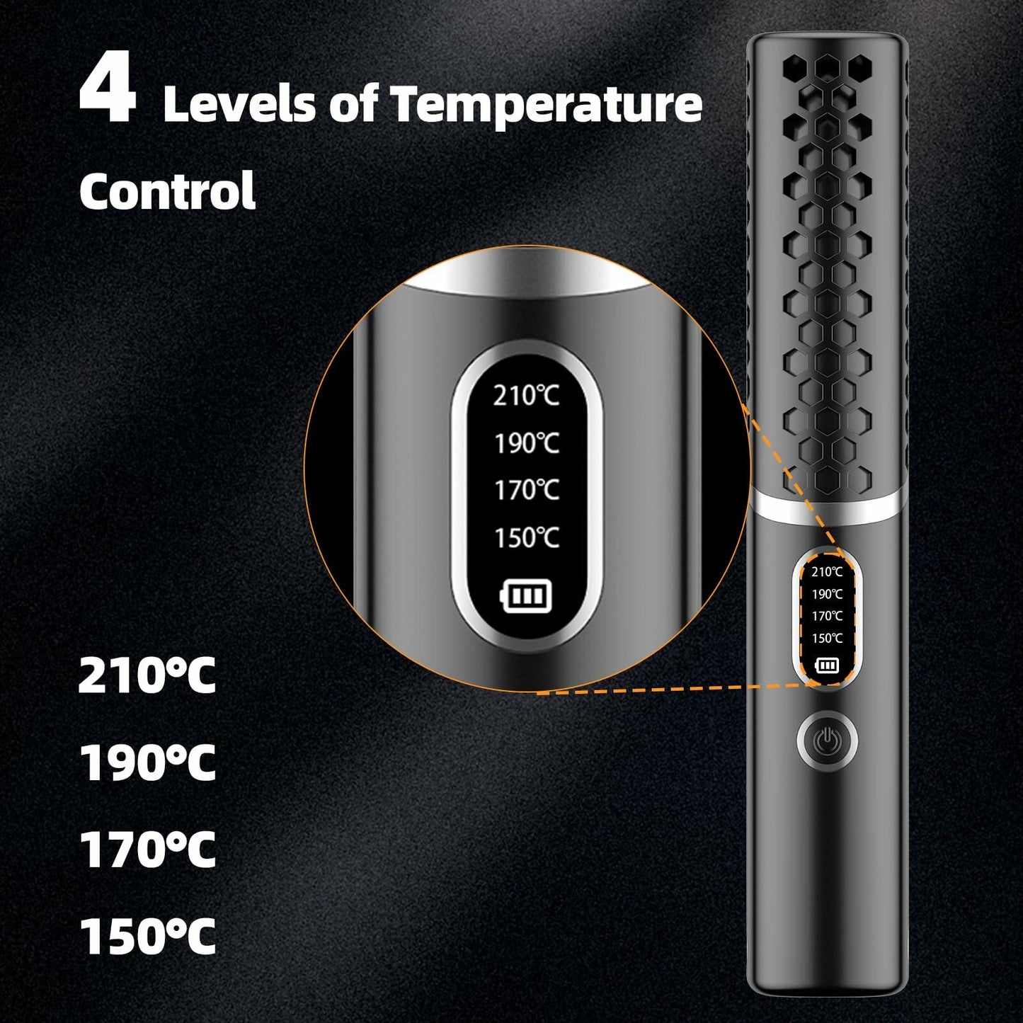 MARSDREAMS Portable HairStraightener Rechargeable  Straightening Wand for Travel