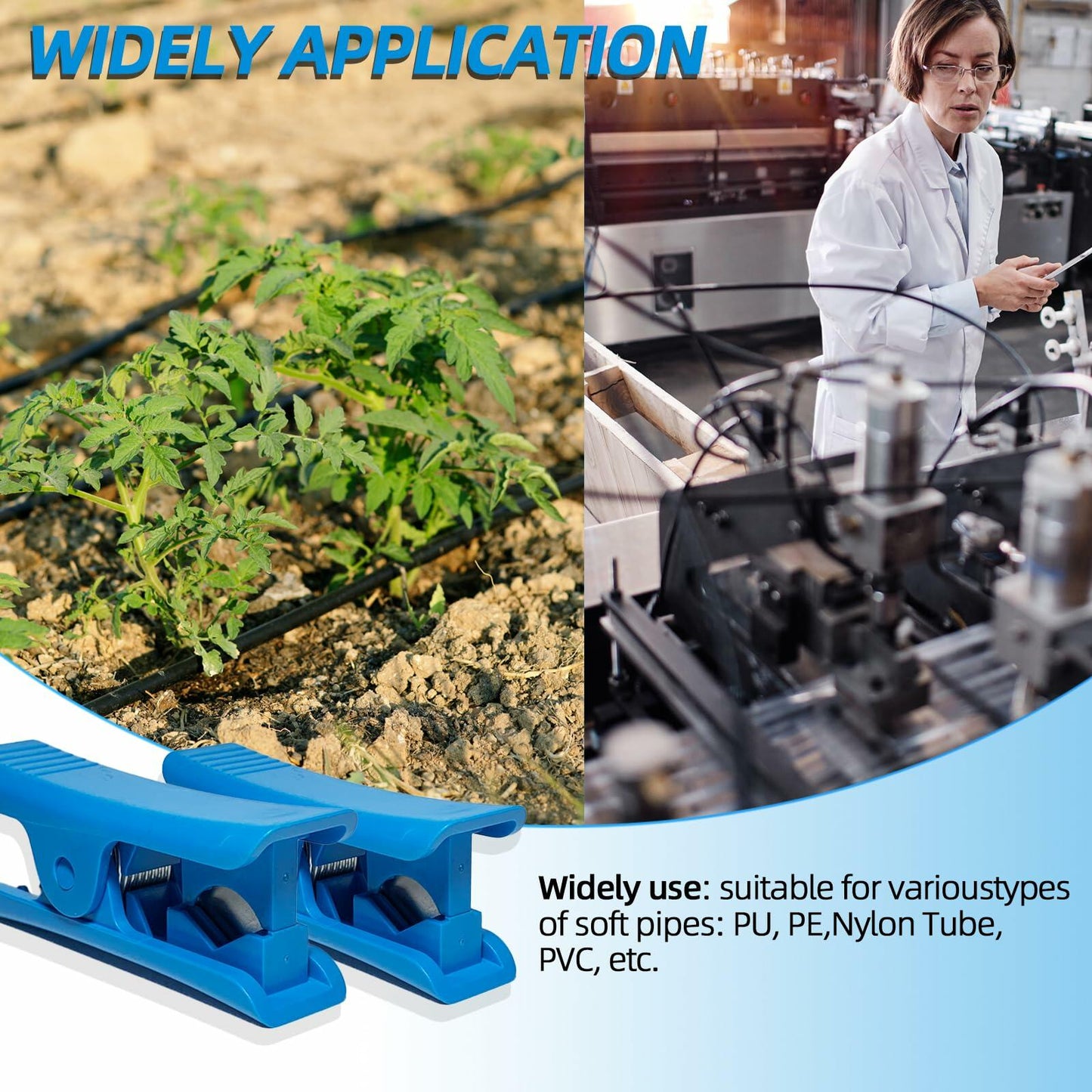 Spalolen Plastic Tubing Cutter Tool Hose Pipe Cutter for Nylon PVC 3/8" OD