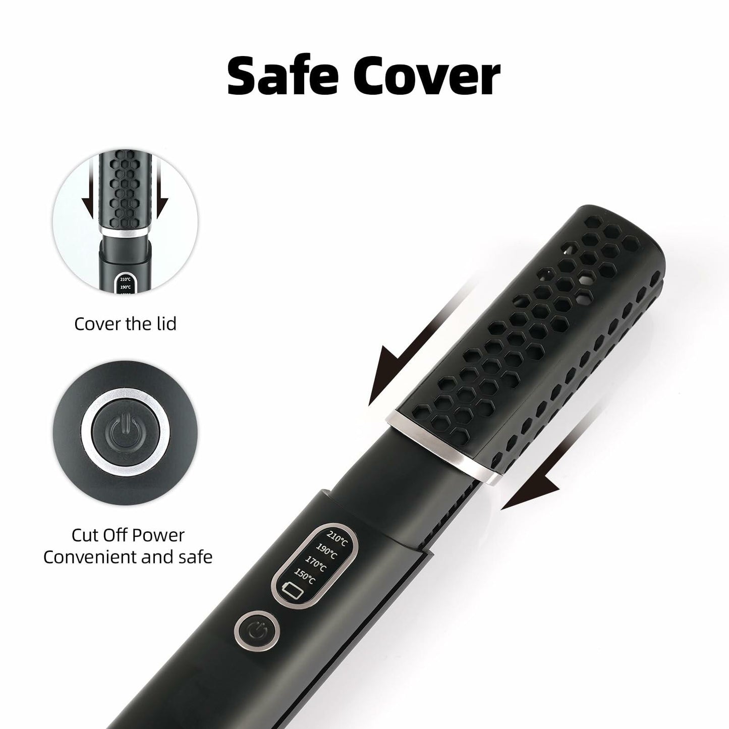 MARSDREAMS Portable HairStraightener Rechargeable  Straightening Wand for Travel