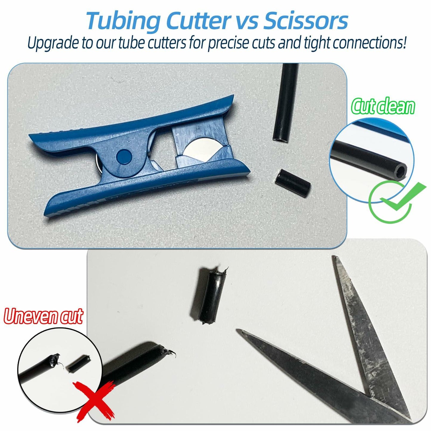 Spalolen Plastic Tubing Cutter Tool Hose Pipe Cutter for Nylon PVC 3/8" OD