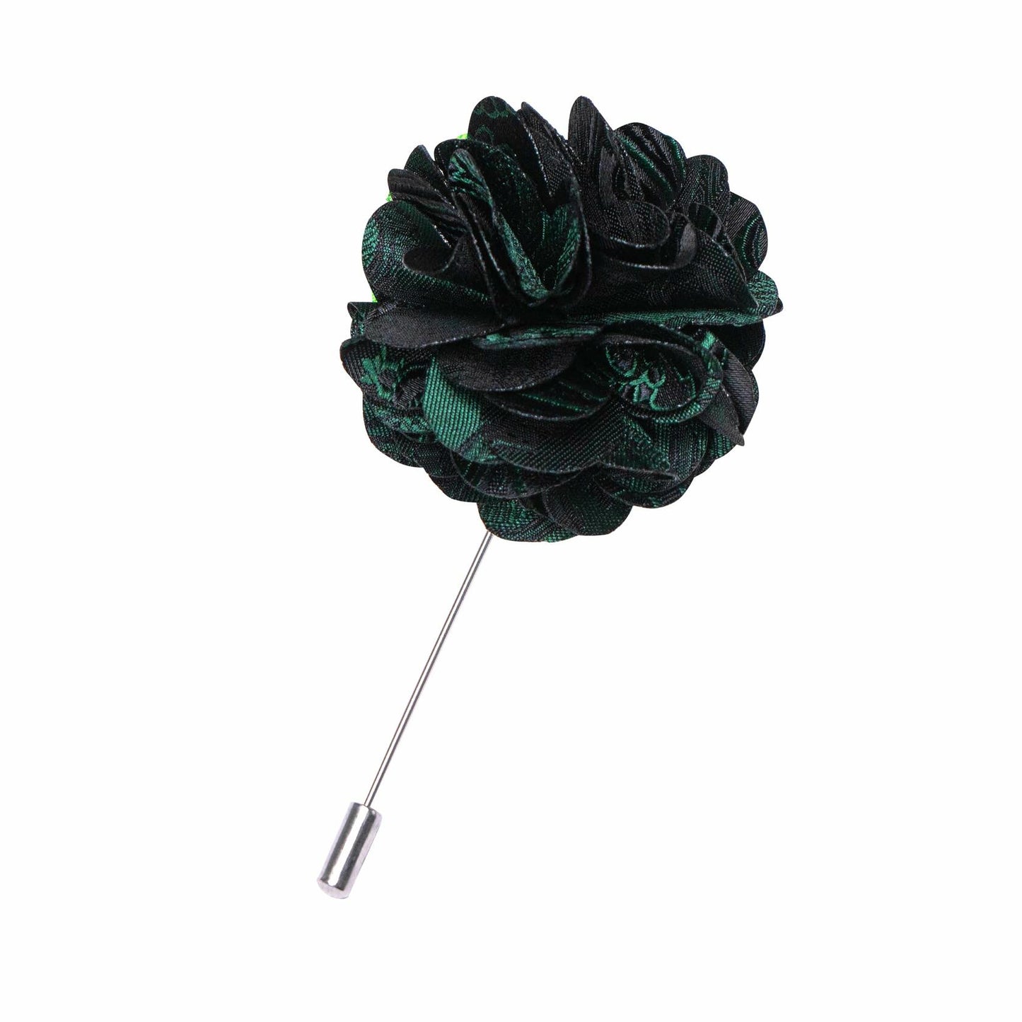 RBOCOTT Men’s Paisley Bow Tie Pocket Square Lapel Pin Cufflinks Set Green