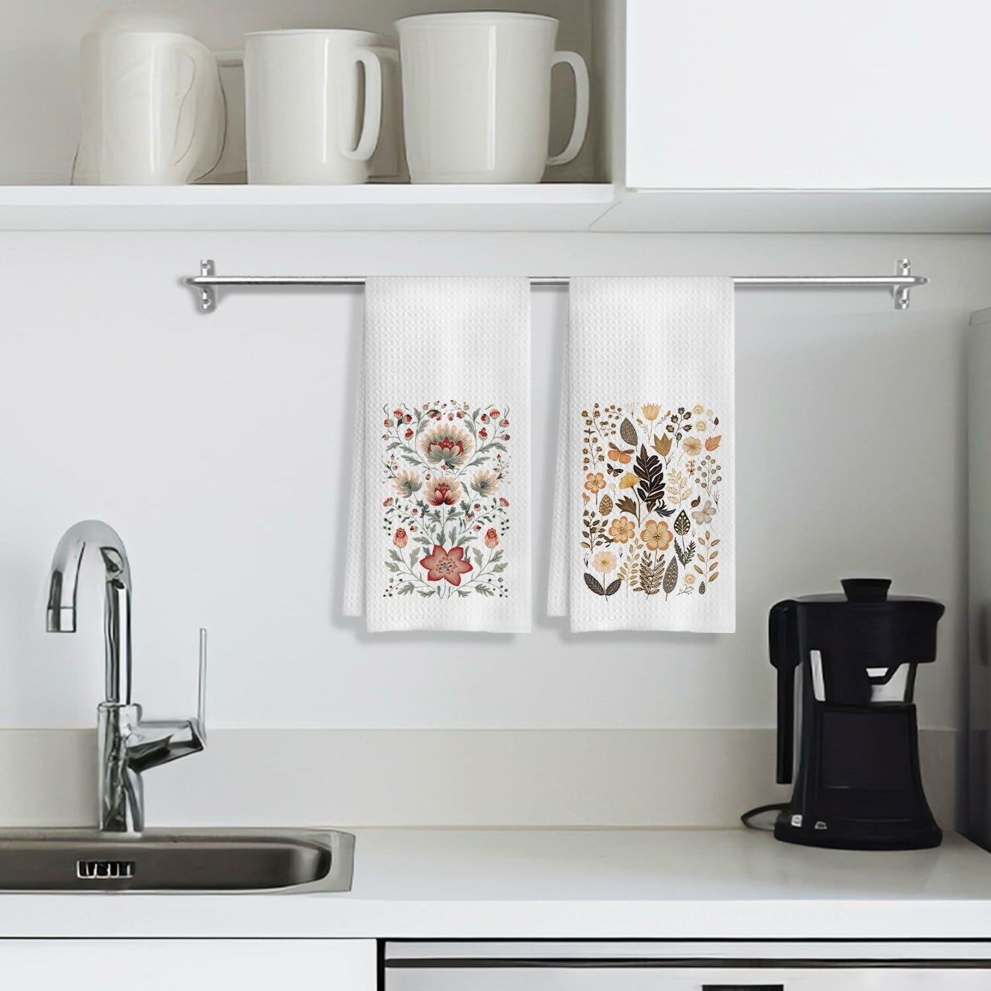 COWEB Pink Cheetah Decorative Hand Towels Set of 2 16x24 Inches