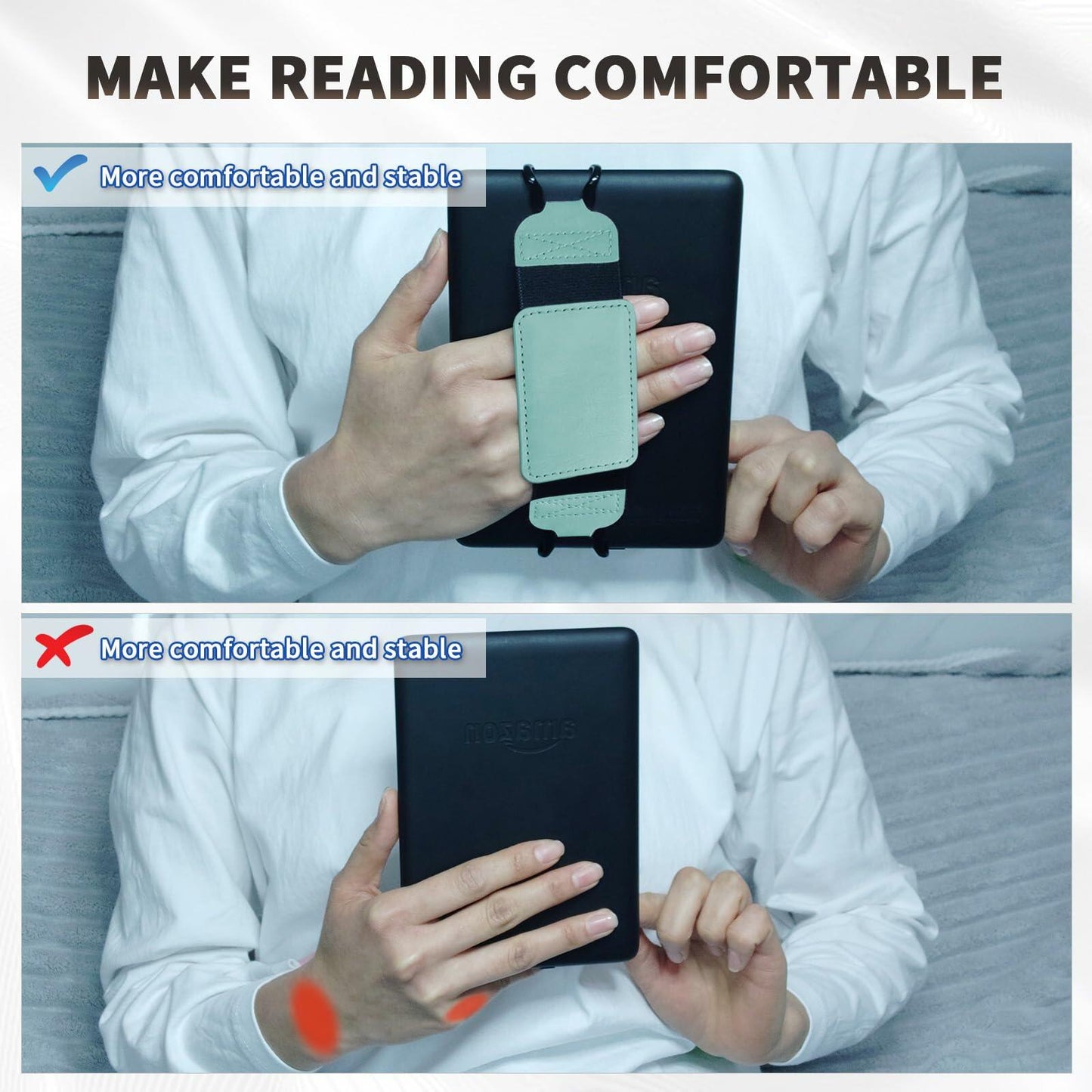 Gowjaw Secure Hand Strap for 6-7" Kindle Tablets Light Blue