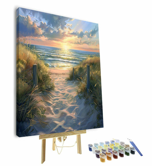 TUMOVO Flowers Paint by Numbers Kit DIY Acrylic Painting 16x20 Inch Canvas