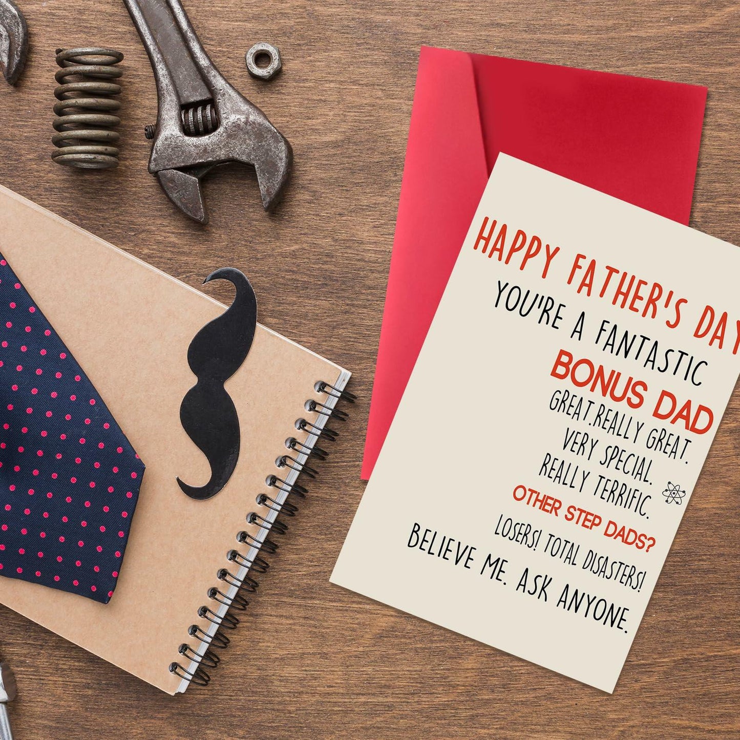 Missonemi Funny Fathers Day Card Gift for Dad Vintage MS366