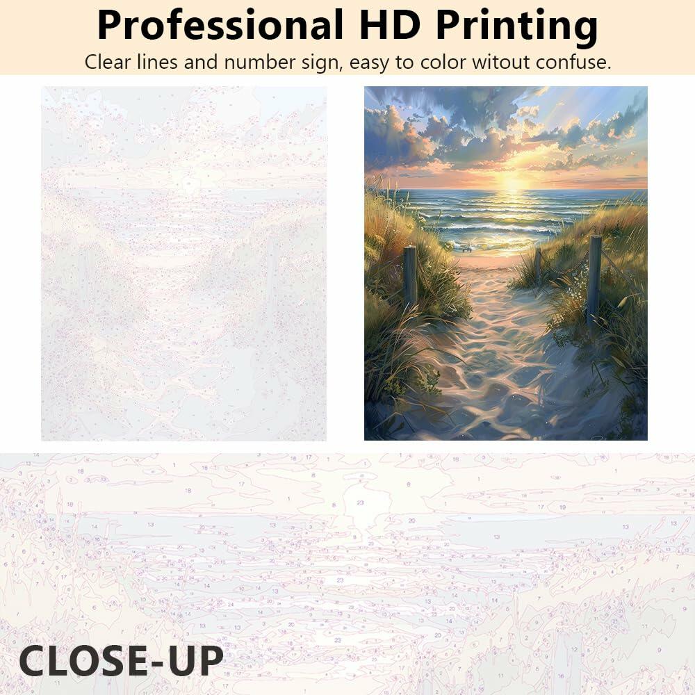 TUMOVO Flowers Paint by Numbers Kit DIY Acrylic Painting 16x20 Inch Canvas