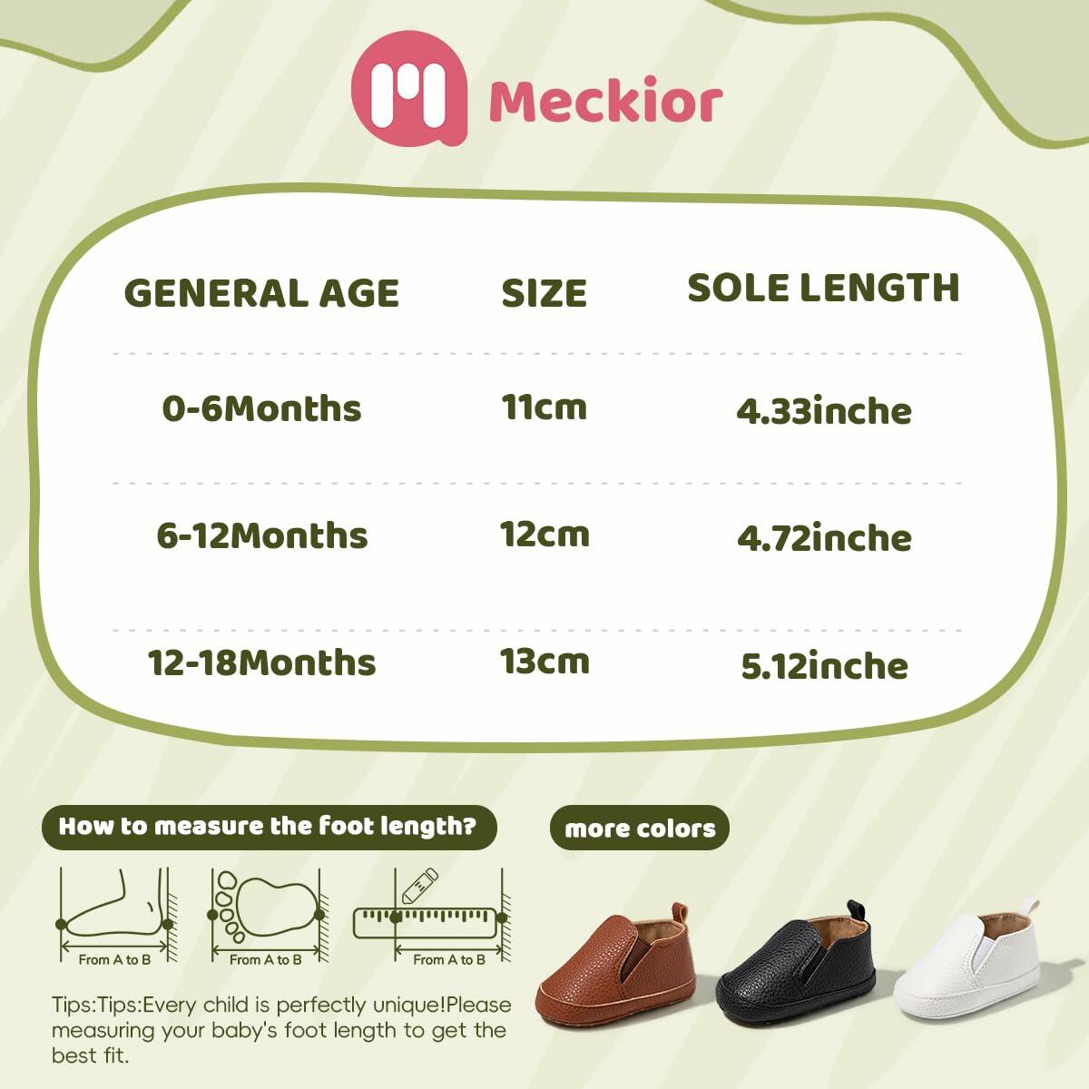 Meckior Infant Canvas Soft Sole Slip On Shoes Toddler B10/White Size Newborn